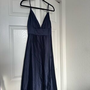 Fashion Nova Strapless Midnight Blue Dress